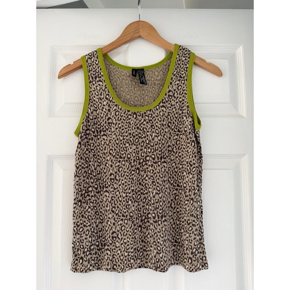 Lynn Ritchie Womens Spun Silk‎ Leopard Tank Basic Animal Print